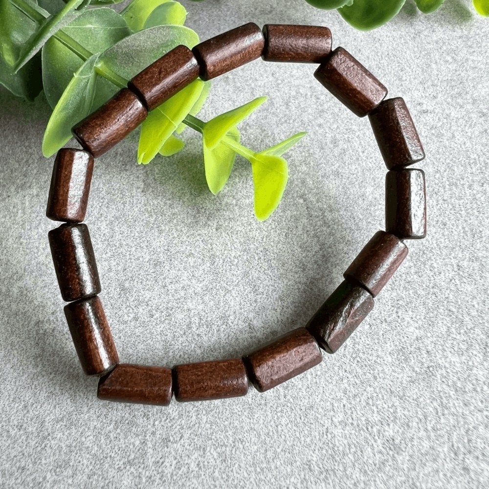 Handmade Bohemian Brown Wooden Beaded Bracelet